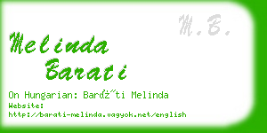 melinda barati business card